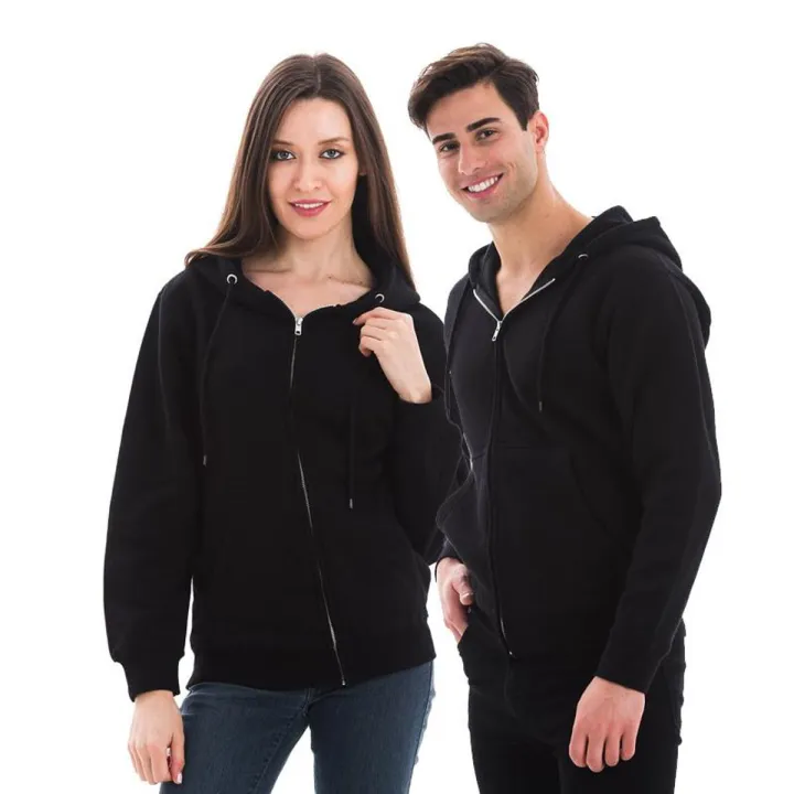 black zip up hoodie